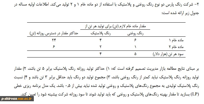 تمرین 1